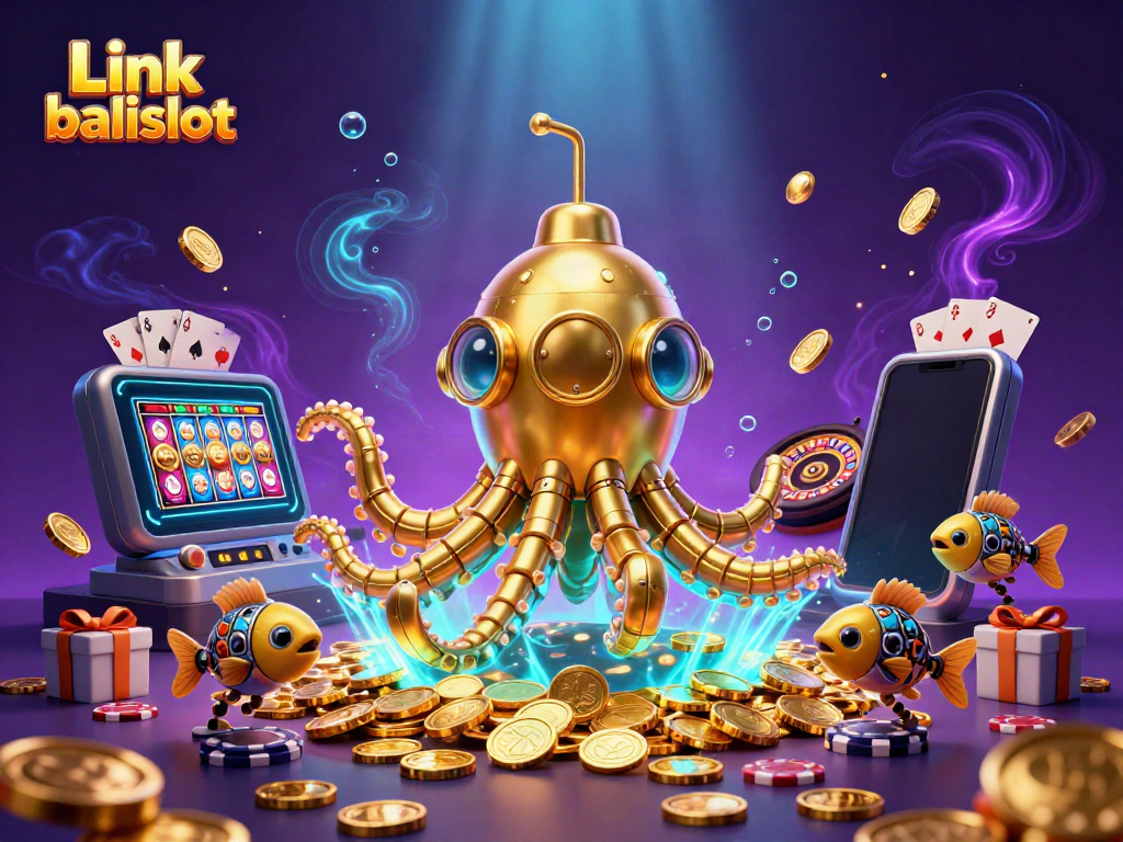 Experience immersive gaming with Link balislot as vibrant 3D elements burst forth in a dynamic casino scene.