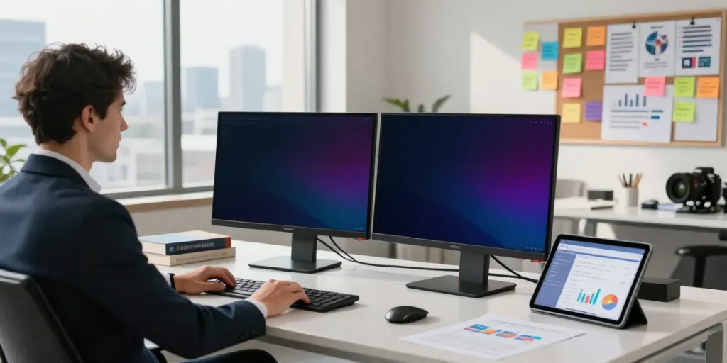 Professional workspace showcasing instant indexing tools and analytics.